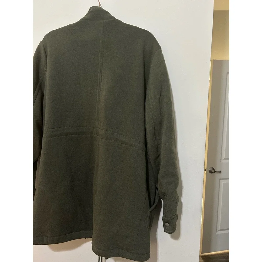 Ambiance Olive Green‎ Anorak Military Style Jacket Womens 1XL Drawstring